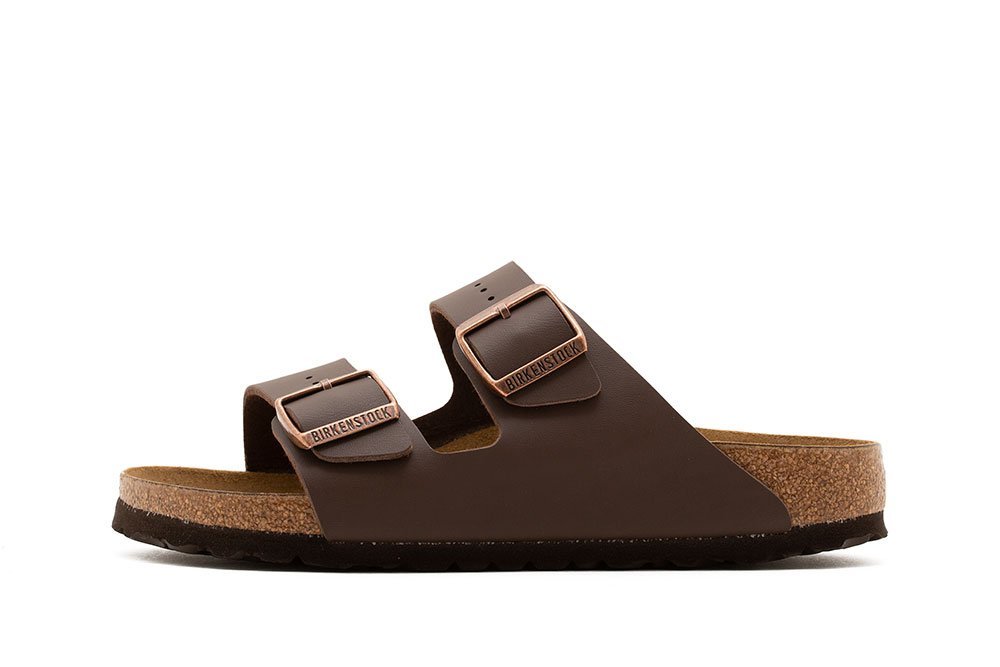 Klapki męskie Birkenstock Arizona brązowe skóra 51703 45