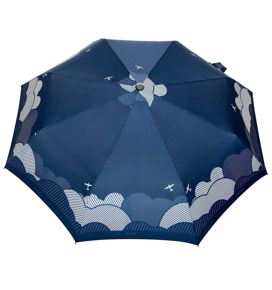 PARASOL 4x składany, automatycznie otwierany i zamykany, Wzór: in-clouds-navy-blue
