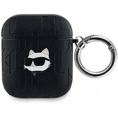Karl Lagerfeld KLA2PGCHPK AirPods 1/2 cover czarny/black Monogram Choupette Head