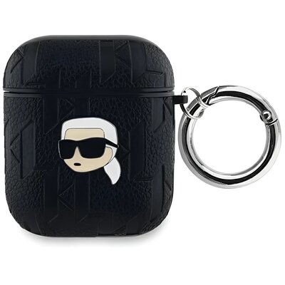 Karl Lagerfeld KLA2PGKIPK AirPods 1/2 cover czarny/black Monogram Karl Head