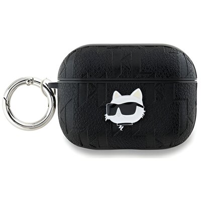 Karl Lagerfeld KLAP2PGCHPK AirPods Pro 2 (2022/2023) cover czarny/black Monogram Choupette Head