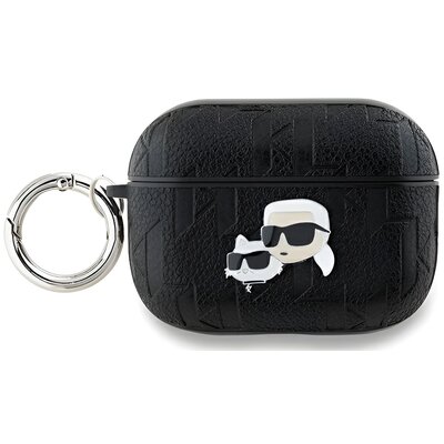 Karl Lagerfeld KLAP2PGKCPK AirPods Pro 2 (2022/2023) cover czarny/black Monogram Karl & Choupette Head