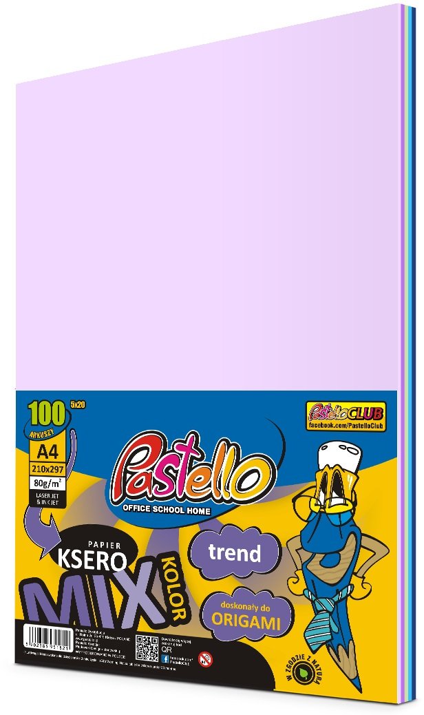 Papier Ksero Niebieski MIX A4 100 Arkuszy Pastello