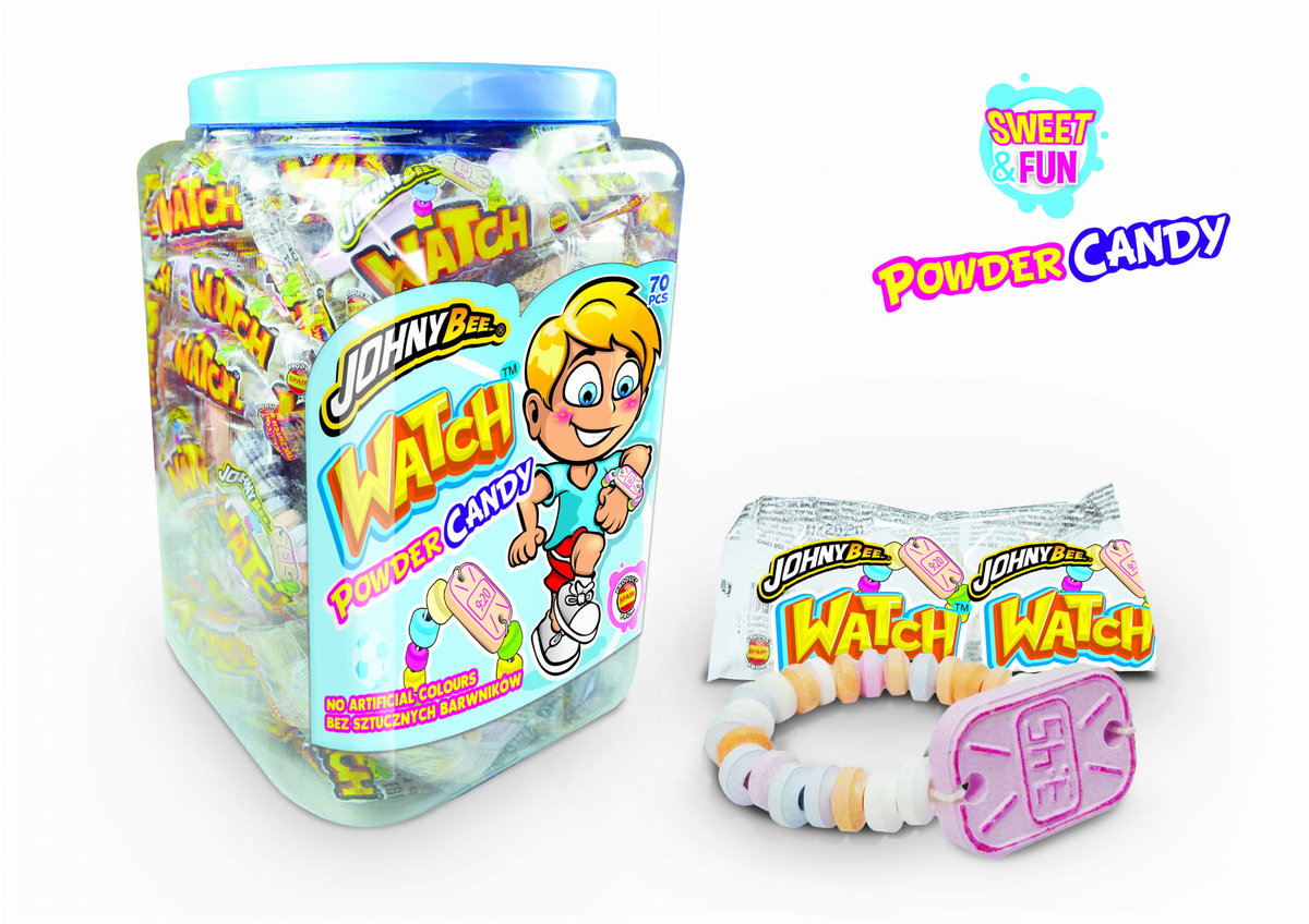 Johny Bee Zegarki Watch Cukierki Pudrowe 70 szt