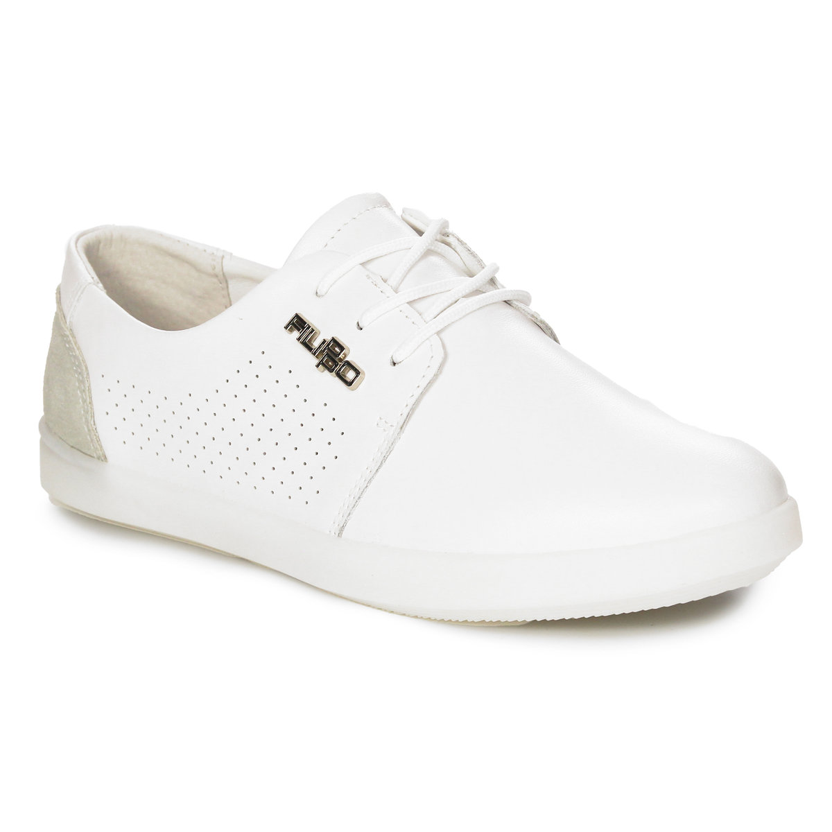 Półbuty damskie skórzane Filippo White Białe-37