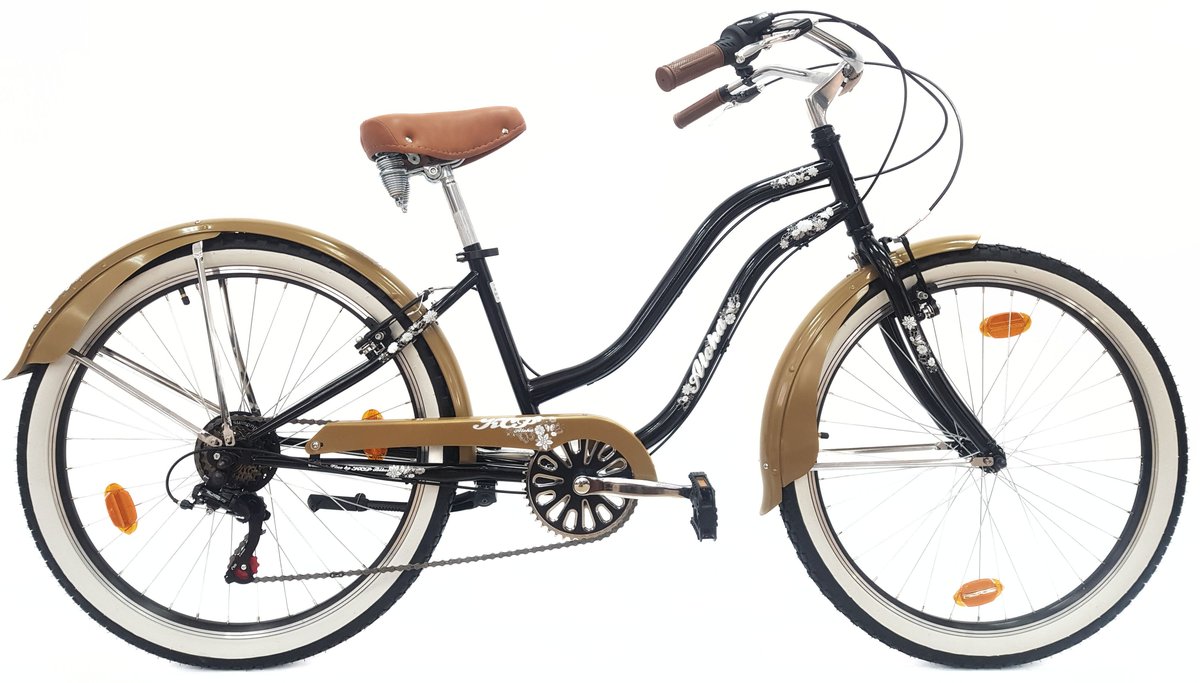 Rower Miejski Damski 26 Beach Cruiser Odblaski Dzwonek Retro Revo Stopka / KCP
