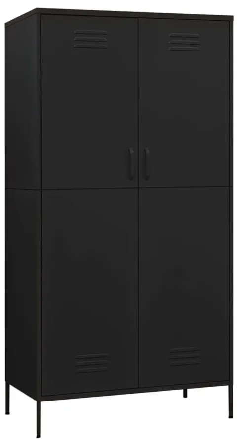 Czarna metalowa szafa do garażu D5-Z44