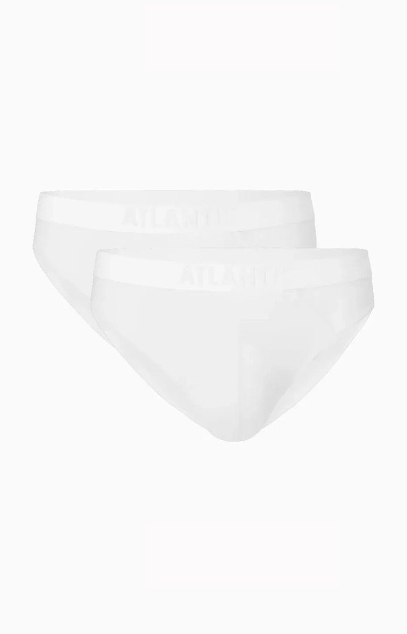 2-pack slipy męskie 2BMP-016-BIAŁY, Kolor biały, Rozmiar XL, ATLANTIC - Intymna