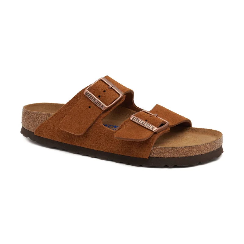 Birkenstock Skórzane klapki Arizona SFB VL Mink