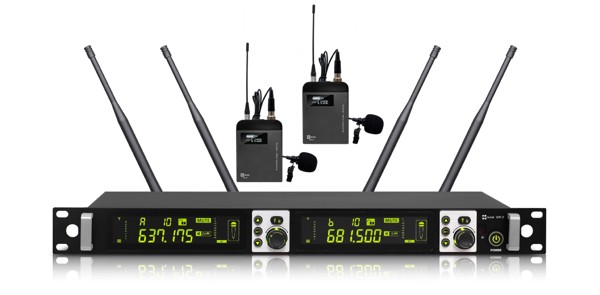 Zestaw mikrofonowy bezprzewodowy z nadajnikiem 2 x bodypack Avtek WM 2B