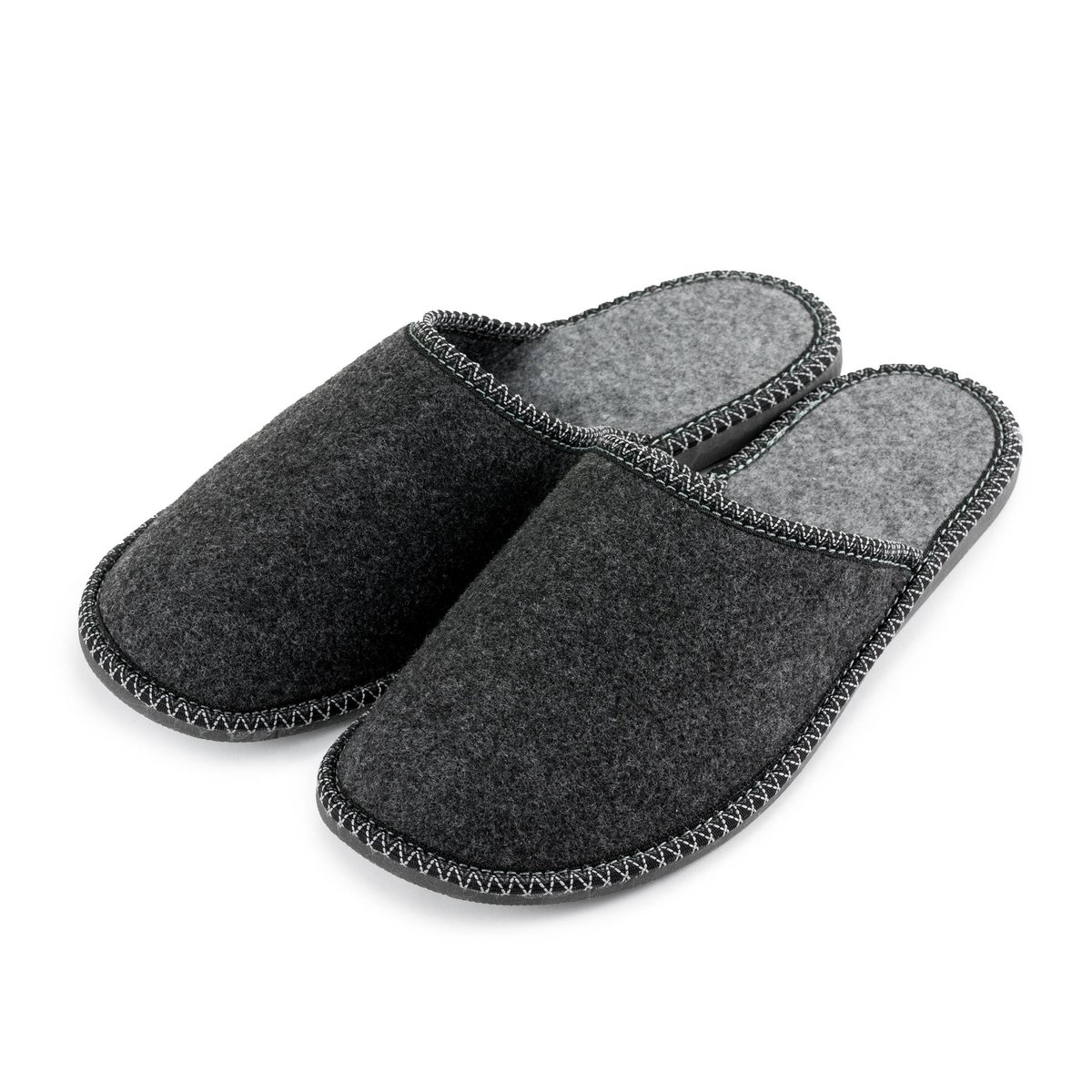 Pantofle nowo męskie szare pełne ekologiczny filc r. 46