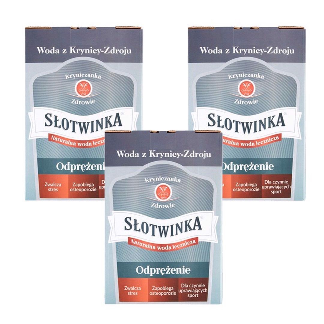 Kryniczanka Słotwinka naturalna woda lecznicza Odprężenie 3l x 3 sztuk