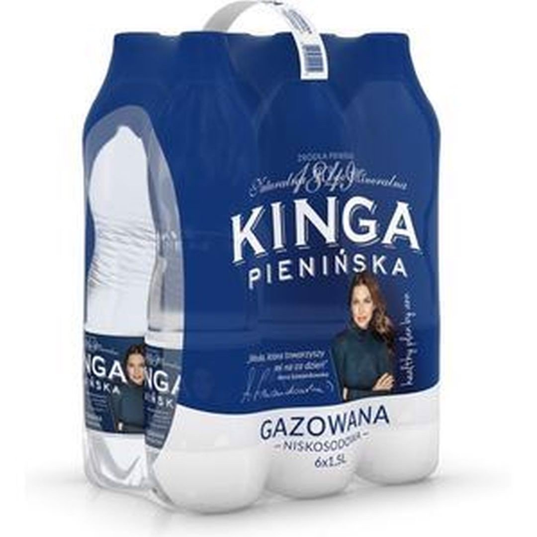 Kinga Pienińska Naturalna woda mineralna gazowana niskosodowa 1,5  lx 6 sztuk