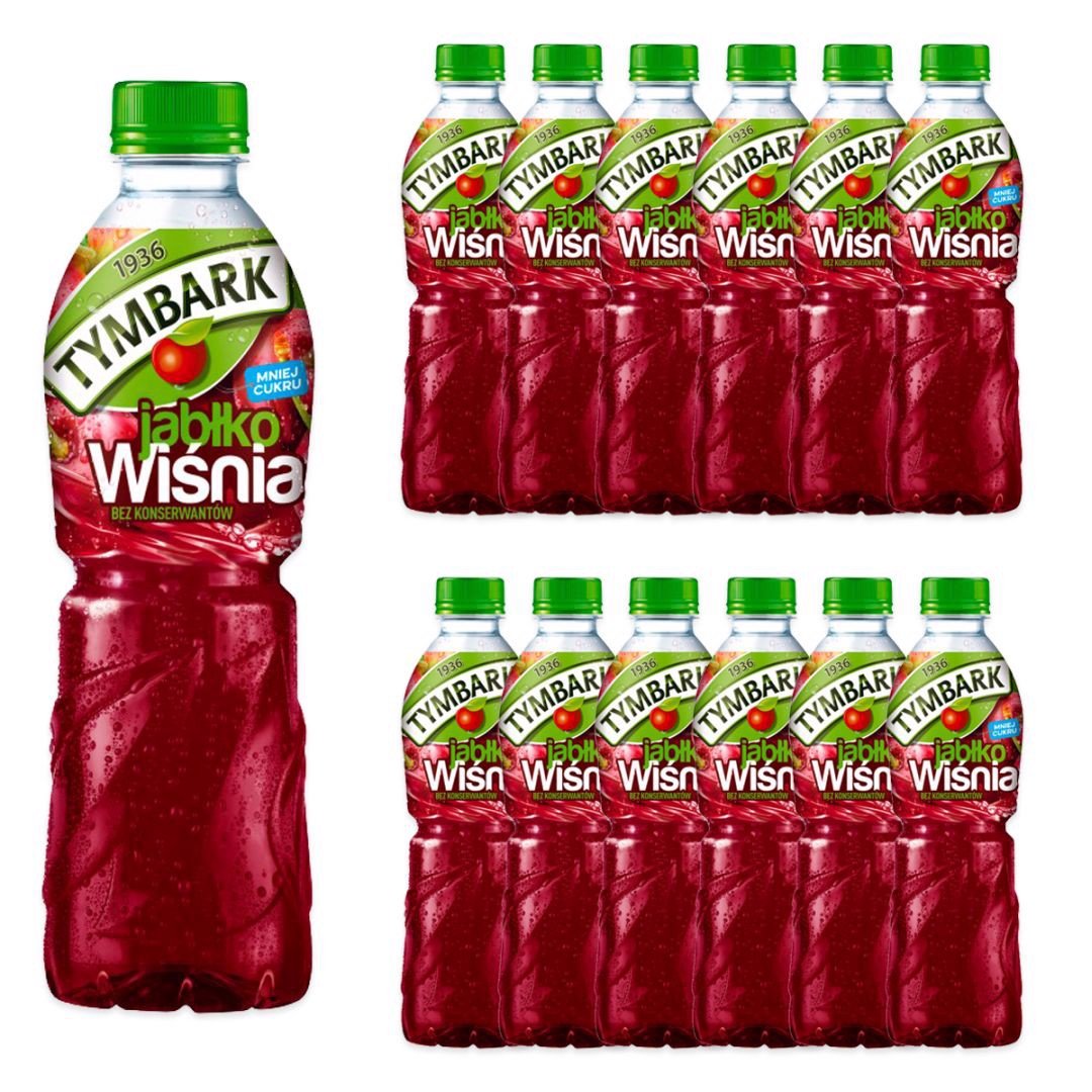 Tymbark Napój jabłko wiśnia 500 ml x12 sztuk