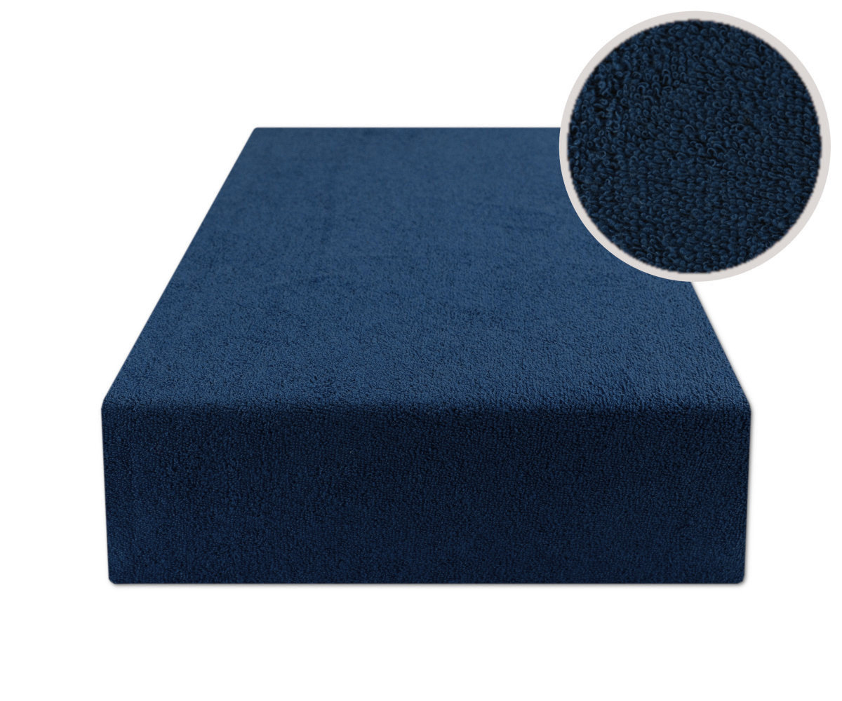 Prześcieradło Z Gumką 120X200 Frotte Granat
