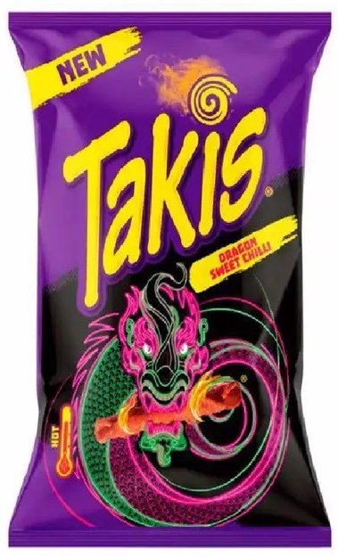 Takis Dragon Przekąski Kukurydziane o Smaku Słodkiej Papryczki Chilii 100g