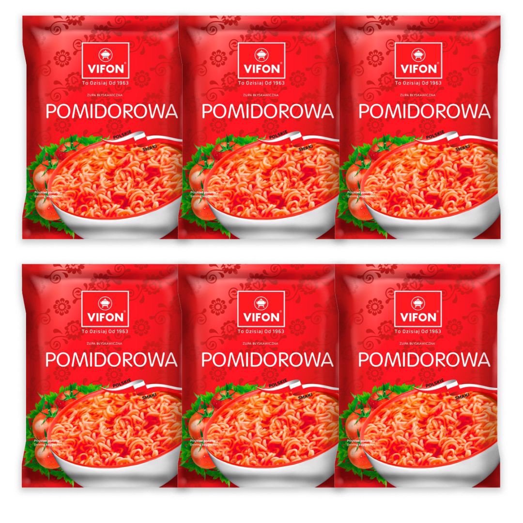 Vifon Zupa błyskawiczna pomidorowa 65 g x6 sztuk
