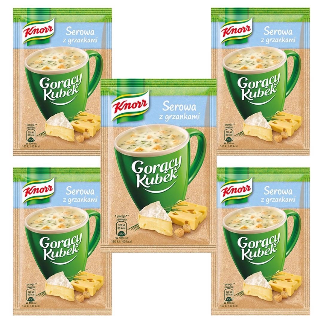 Knorr Gorący Kubek Serowa z grzankami 22 g x 5 sztuk