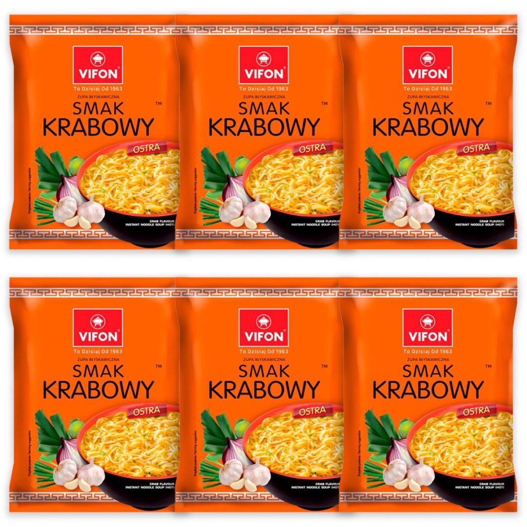 Vifon Zupa błyskawiczna smak krabowy 70 g x 6 sztuk