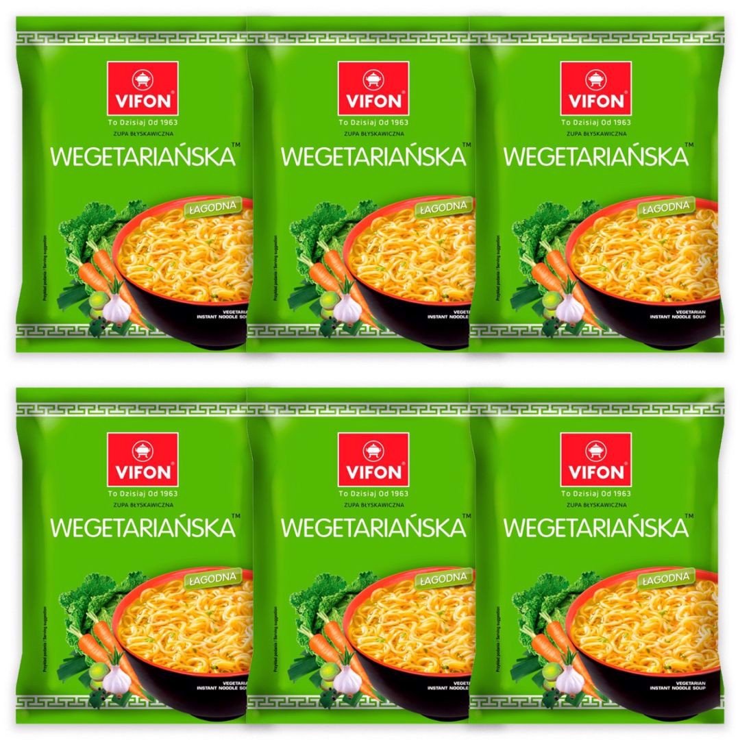 Vifon Zupa błyskawiczna wegetariańska 70 g x 6 sztuk
