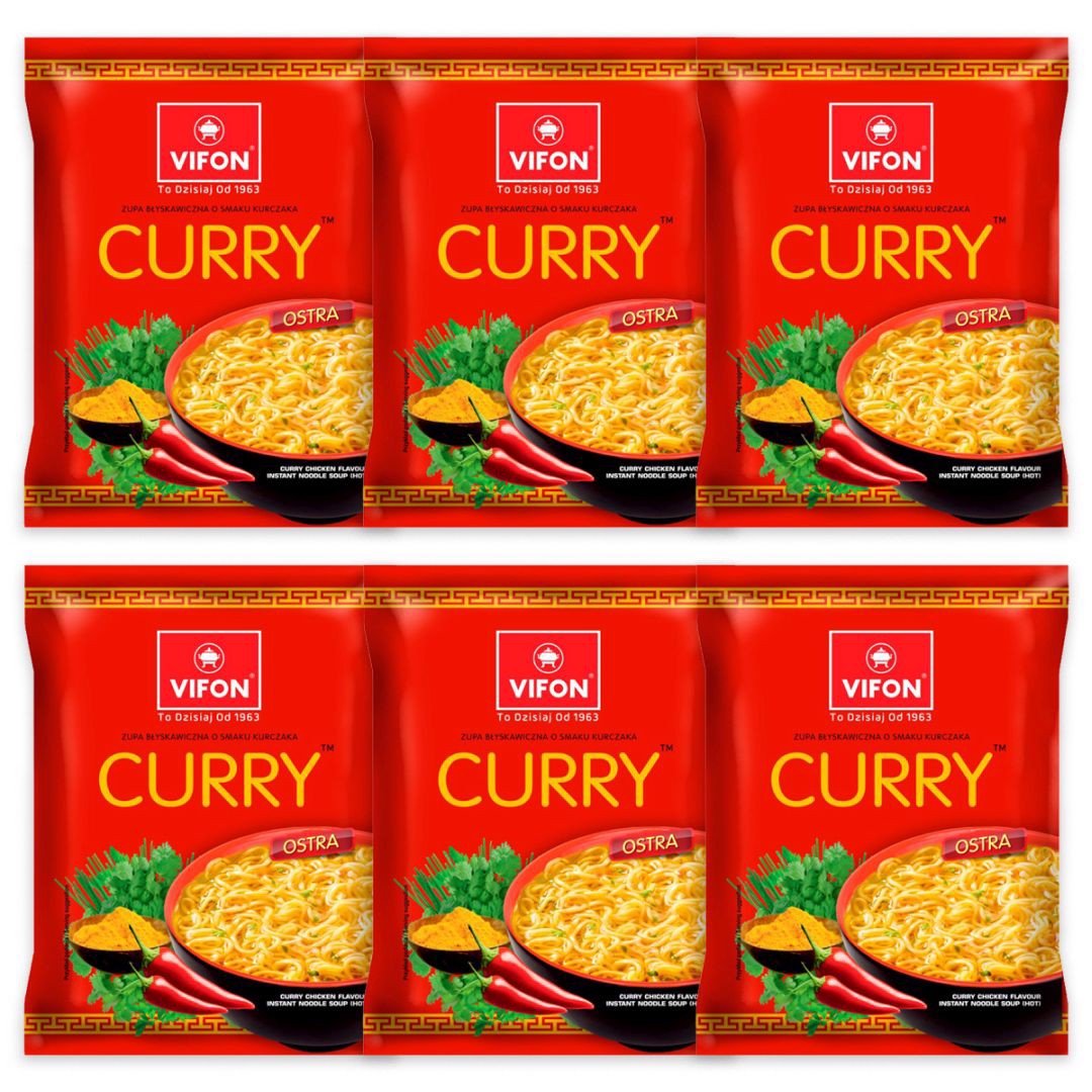 Vifon Zupa błyskawiczna o smaku kurczaka curry 70 g x 6 sztuk