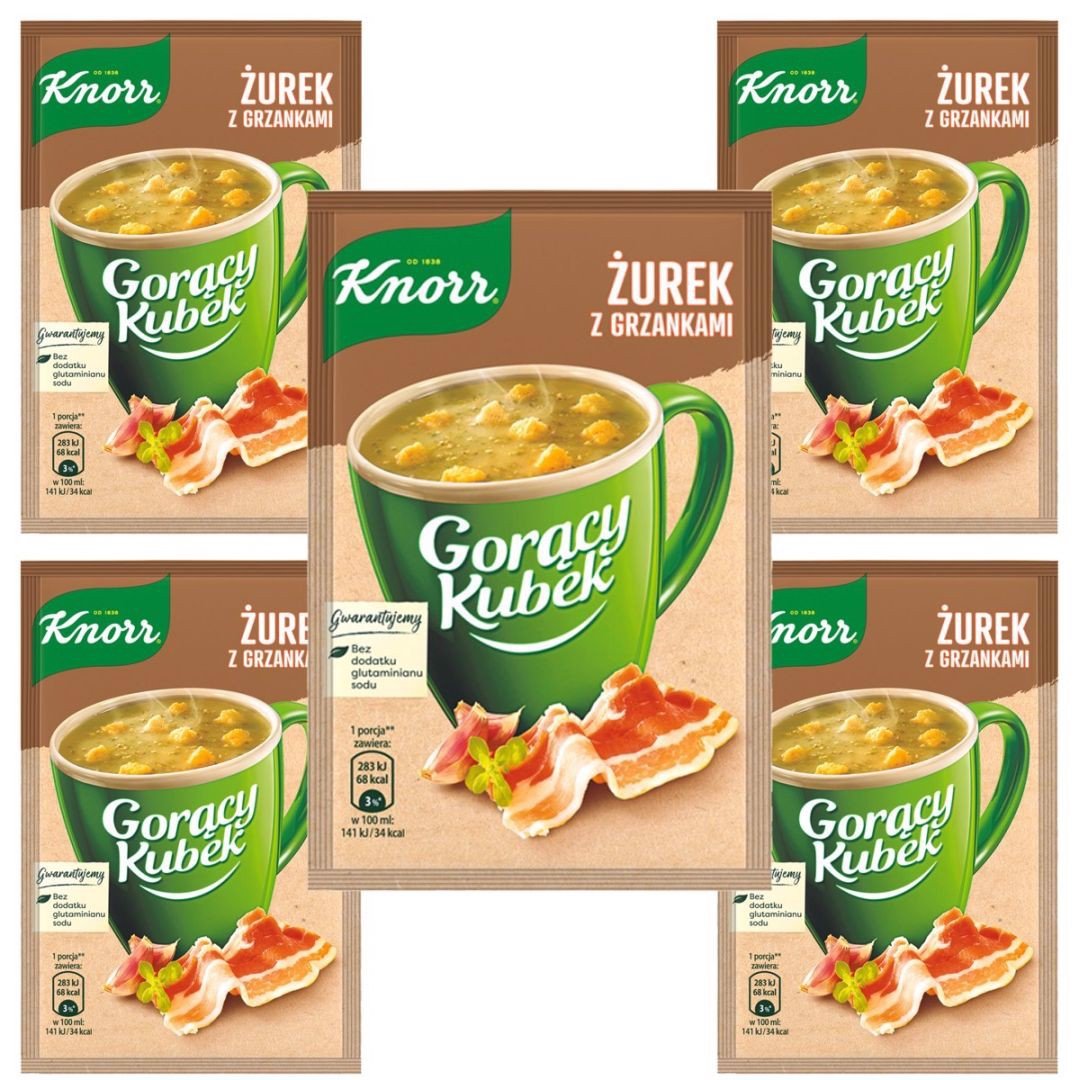 Knorr Gorący Kubek Żurek z grzankami 17 g x 5 sztuk