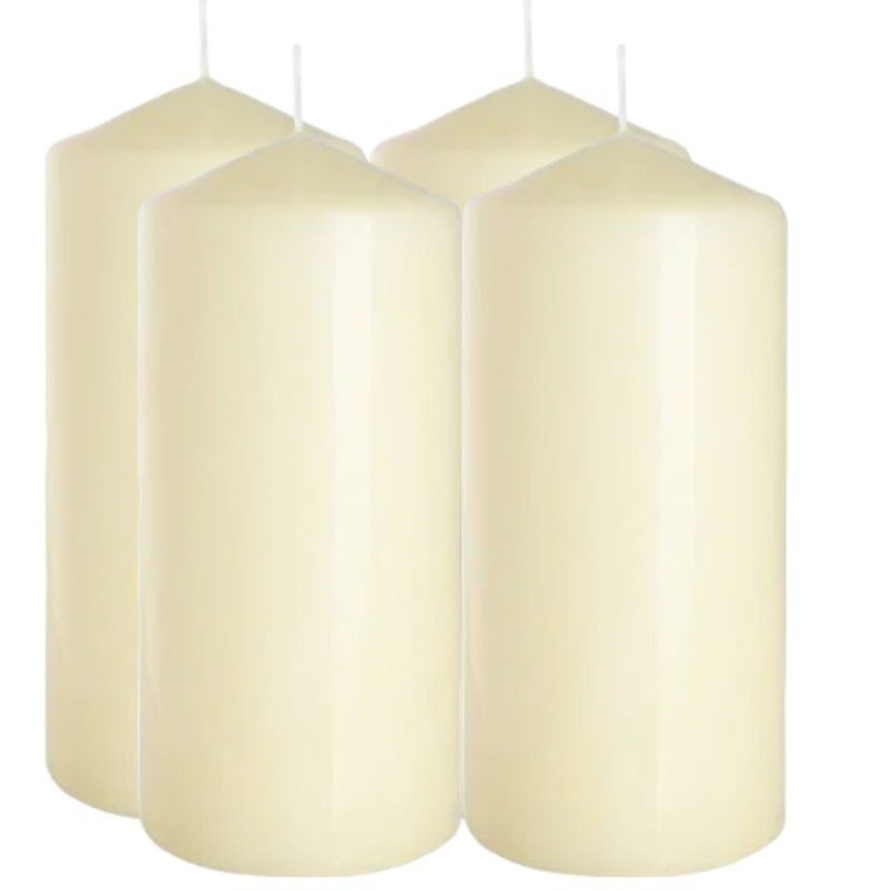 Świeca Premium KPl 4 szt Kolor Ecru 15 cm 66 h