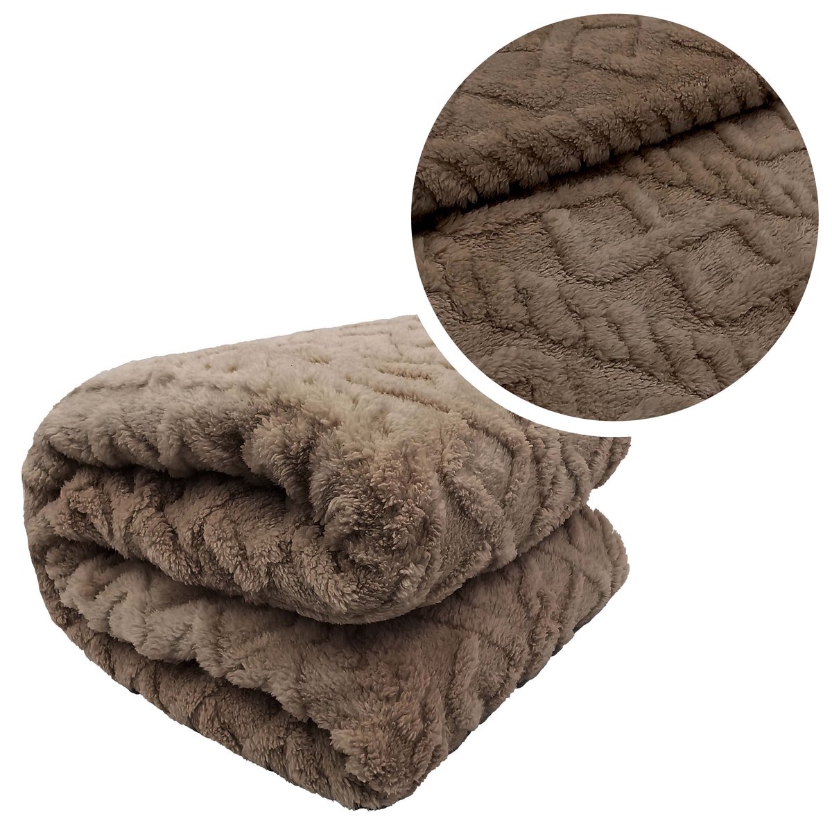 KOC WIKINGA PLED SKANDYNAWSKI STYL GRUBY NARZUTA DWUSTRONNA ARIES 150x200 C. BEŻ