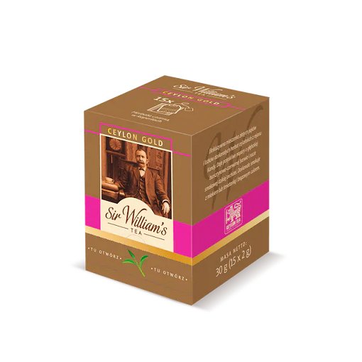 Sir William's Tea Ceylon Gold - czarna herbata 15 saszetek