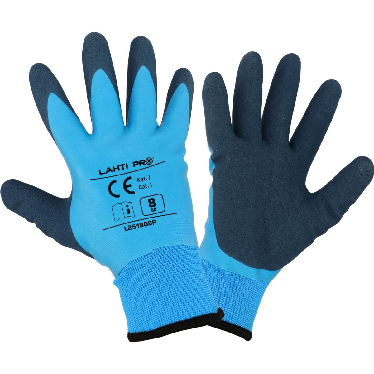 Rękawice ociep. niebieskie l251908p, karta, 