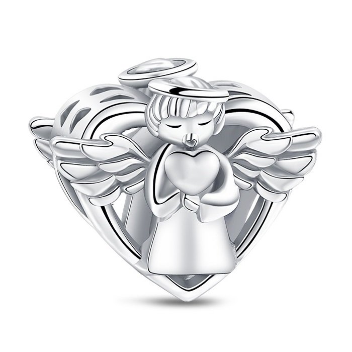 Zawieszka SREBRO 925 Charms koralik do PANDORA Anioł Serce
