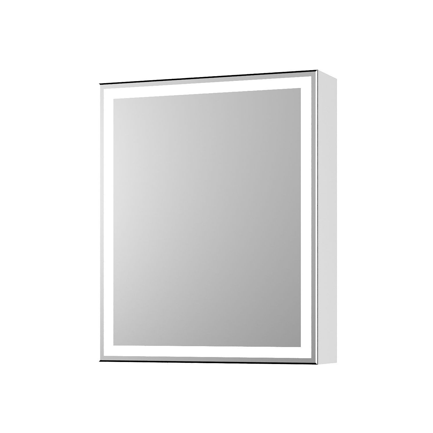 Szafka łazienkowa wisząca z lustrem led Krofam Neo 50 cm biały połysk 160-0002