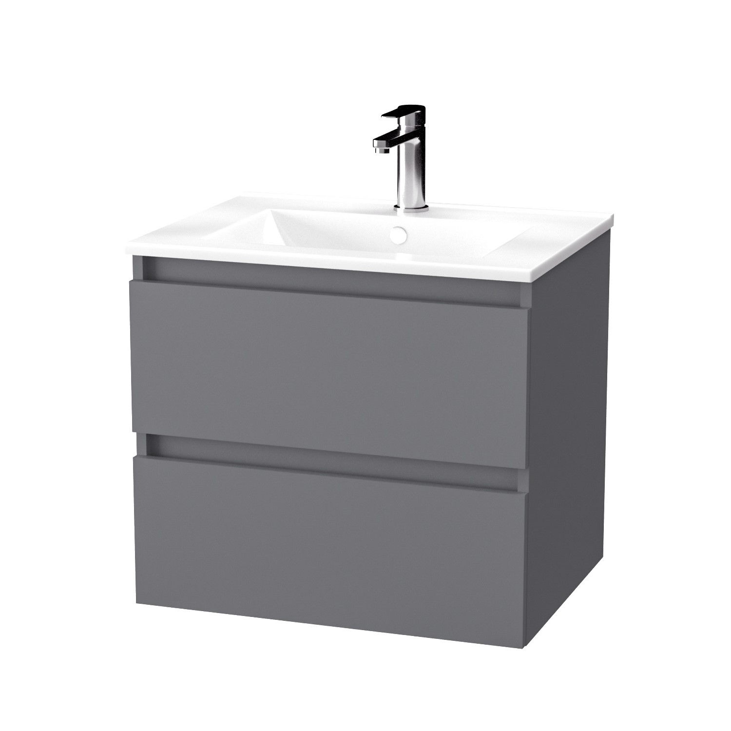 Szafka łazienkowa pod umywalkę Krofam Arco 60 cm grafit mat 149-0112