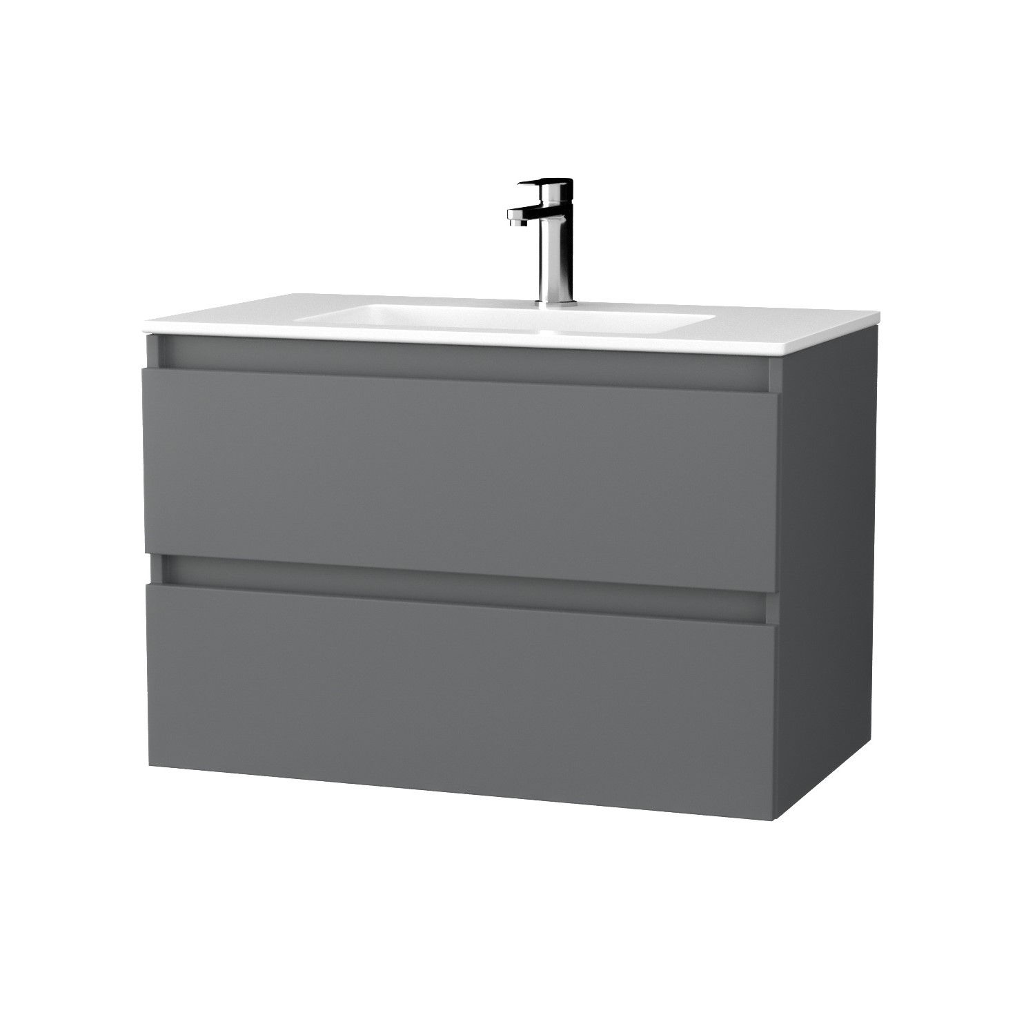 Szafka łazienkowa pod umywalkę Krofam Arco 80 cm grafit mat 149-0113