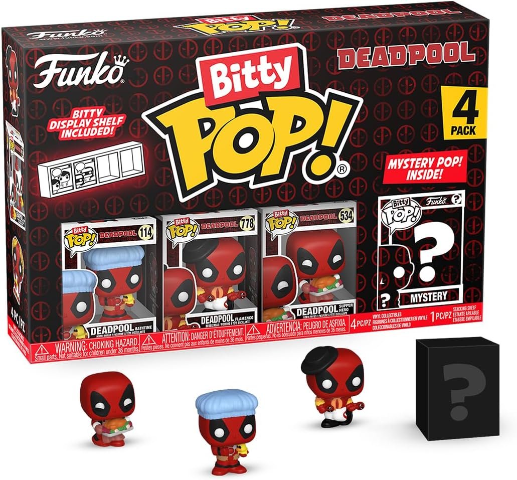 funko pop! deadpool bitty pop 4 pack 2.5cm bathtime figurki