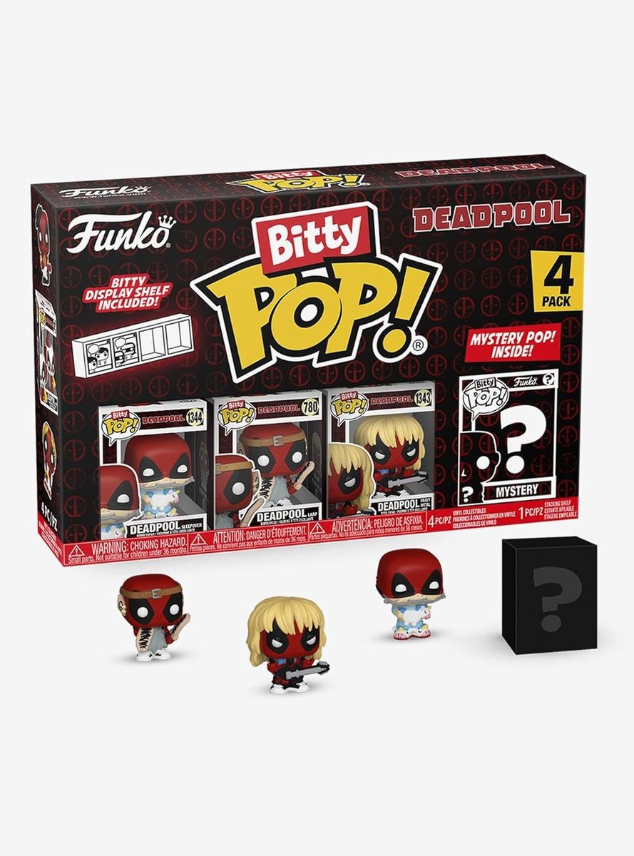 funko pop! deadpool bitty pop 4 pack 2.5cm sleepover figurki