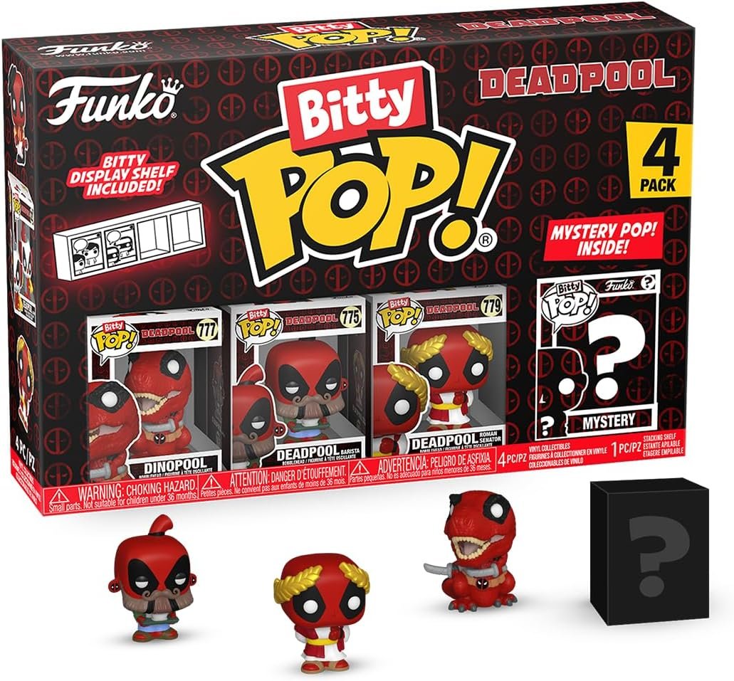 funko pop! deadpool bitty pop 4 pack 2.5cm dinopool figurki