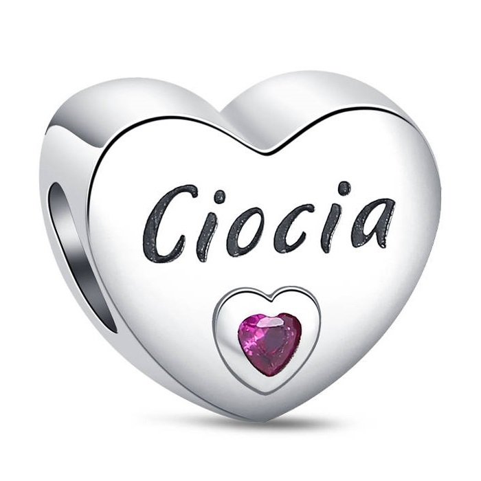 Zawieszka SREBRO 925 Charms koralik do PANDORA Ciocia Serce