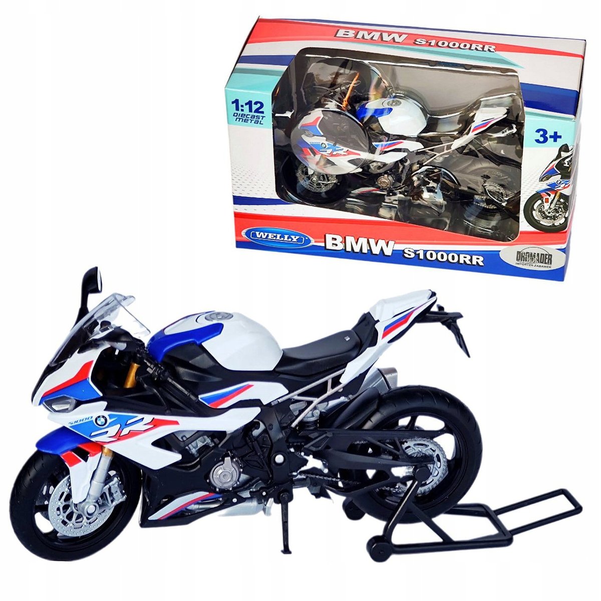 BMW S1000RR model w skali 1:12 WELLY motocykl motor