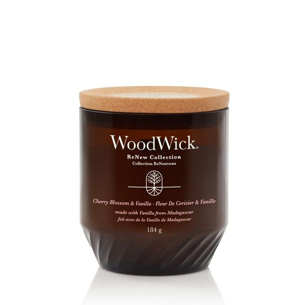﻿WoodWick RENEW świeca średnia CHERRY BLOSSOM & VANILLA
