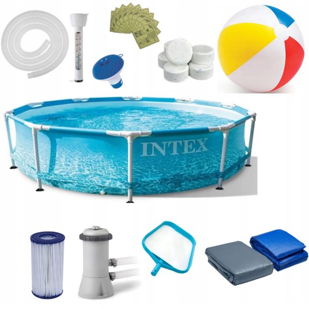 ﻿Basen Ogrodowy Stelażowy 305x76 16w1 INTEX 28208