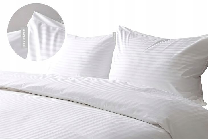 Pościel Hotelowa 160x200 Adamaszek + Poszewka 150g