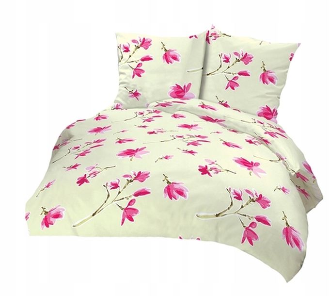 Pościel Z Kory 140x200cm 1x 70x80cm Polski Produkt Silver Magnolia Róź