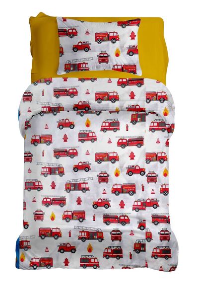 Pościel DZIECIĘCA 160x200cm dla dziecka Straż biała