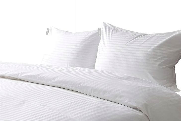 Pościel Hotelowa 160x200cm Biała Adamaszek