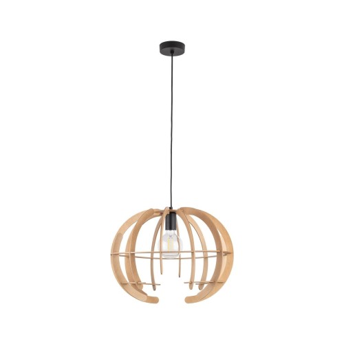 Venus M lampa wisząca 1xE27 czarna/jasne drewno 6886