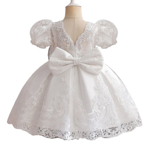 Królewska Sukienka z Koronką dla Dziewczynki – Ślub i Uroczystości - 90