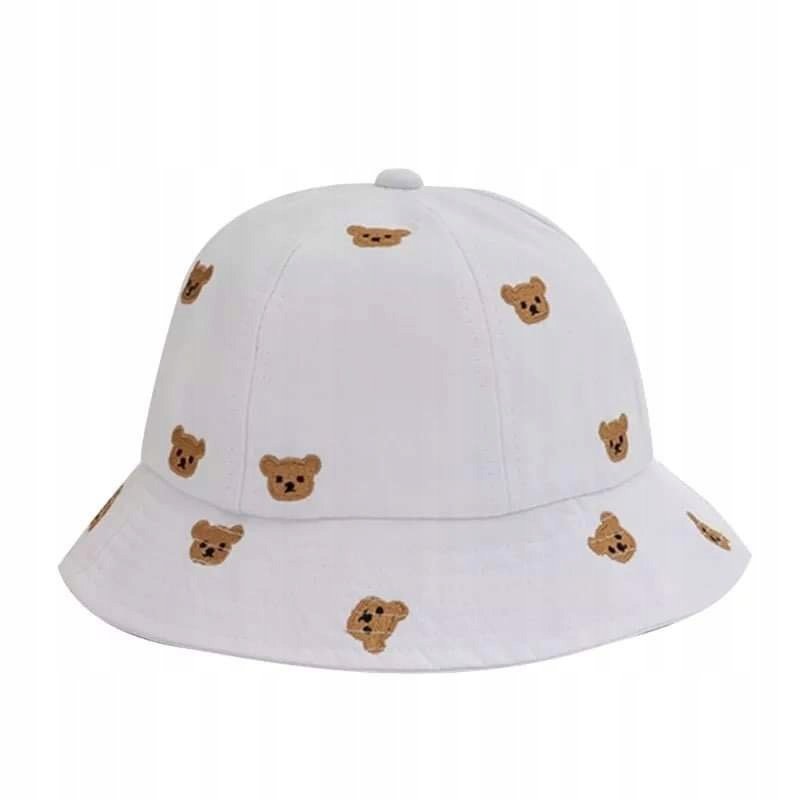 KAPELUSZ czapka dla dzieci BUCKET HAT lato ochrona UV BAWEŁNIANA 50-52 MIŚ