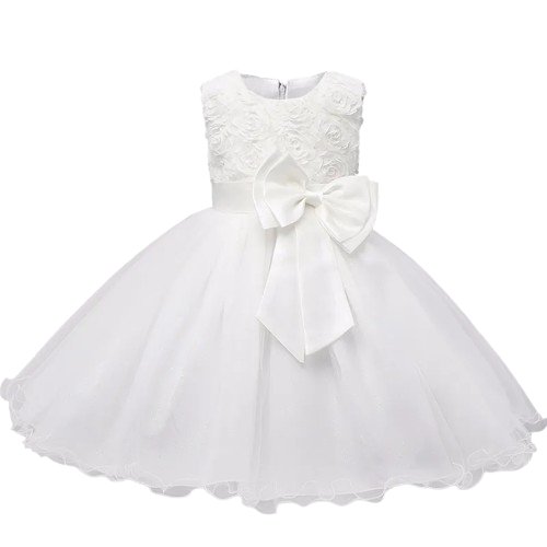 Urocza Sukienka Balowa z Kokardą i Brokatem - Idealna na Wesela - 150