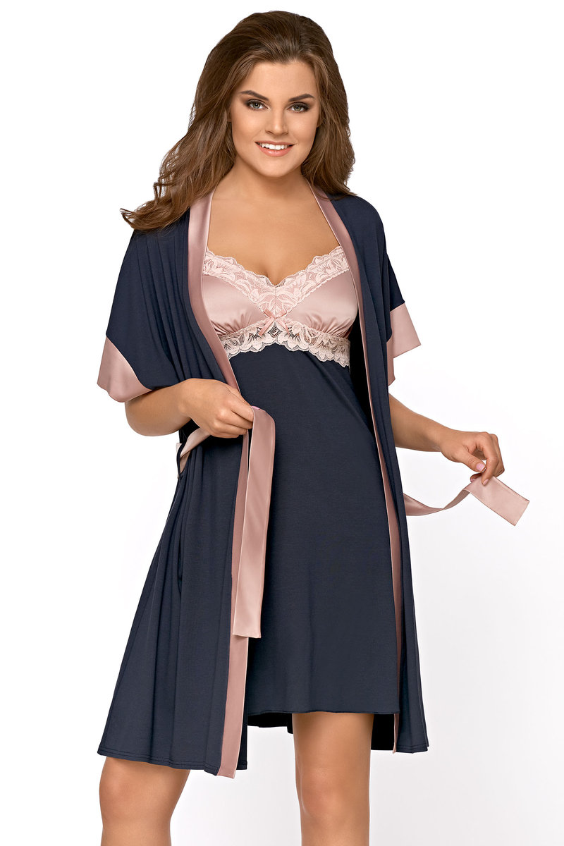 Szlafrok Sabrina Kobaltowy Kobalt, XL